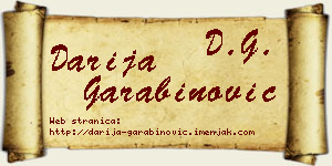 Darija Garabinović vizit kartica